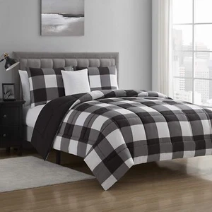 Sweet Home Collection Comforter Set 4 Piece Buffalo Check Plaid Design Soft a... - Picture 1 of 5