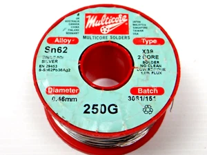 ERSIN MULTICORE LOW MELT 5 Flux Cored Soldering Wire 0.46mm Dia 10 Metre Length. - Picture 1 of 5