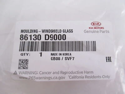 Parabrisas original OEM Kia 86130 D9000 revelación moldura 2017-2022 Sportage Foto 1 de 4