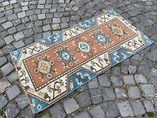 Bohemian rugs, Runner rug, Handmade, Turkish rug, Vintage, Wool | 2,2 x 4,5 ft