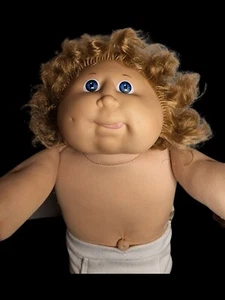 Cornsilk Cabbage Patch Niño Cabello Rubio Dorado Ojos Azules 1978 1982 Cabeza Molde 11 - Imagen 1 de 7
