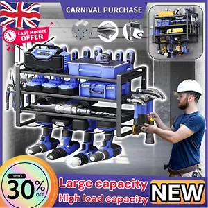 Heavy Duty Power Tool Organizer Drill Holder Wall Mount Power Tool Storage 4tier - Picture 1 of 11