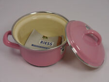RIESS Emaille Kasserolle 0 5 Liter Pastellrosa rosa Topf