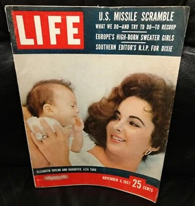 Vintage Life Magazine November 4, 1957, Elizabeth Taylor & Daughter, Great Ads! - Imagen 1 de 12