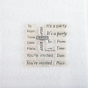 Close to My Heart CTMH Simple Invites A1092 Stamp Set  #13b - Picture 1 of 1