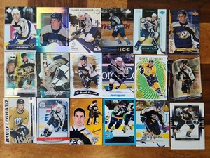 Huge Lot of 40 David Legwand Hockey Cards with Rookie Included.