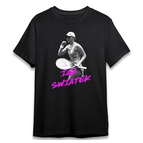 Tennis 2022! Iga Natalia Swiatek T-shirt Unisex Cotton Full Size S to 3XL Cover