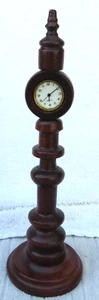 Reloj de madera torneado vintage - 8/5" de alto - Dos relojes lados opuestos. - Imagen 1 de 7