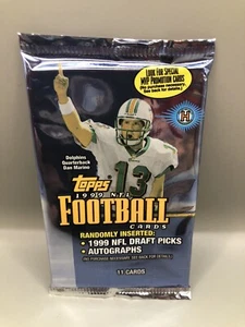1999 TOPPS NFL FOOTBALL  11 Card 1 Sealed Pack. Possible Autograph! Vintage! - Picture 1 of 12