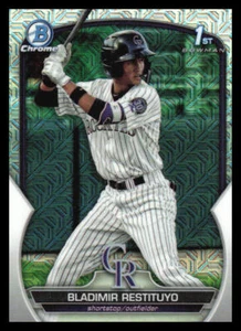 2023 Bowman Chrome Bladimir Restituyo 1st Mega Box Refractor BCP-234 Rockies - Picture 1 of 2