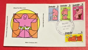 AUSTRALIA 1973, conversión métrica primer día cubierta (FDC) - Imagen 1 de 2