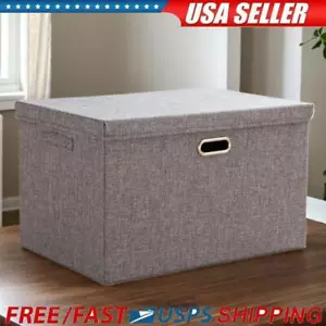 Home Clothes Sundries Organizer with Lid Collapsible Cube Fabric Storage Box - Picture 1 of 10