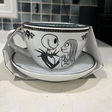 Disney The Nightmare Before Christmas JACK & Sally Tea Cup and Saucer NEW