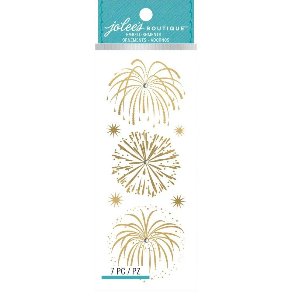 JOLEE'S BOUTIQUE Stickers Jolees Bling Fireworks Gold Bursts Gems