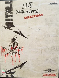 Metallica LIVE BINGE & PURGE Guitar Tablature Sheet Music Song Book - Picture 1 of 5