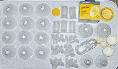 Lote de suministros de lactancia materna Medela protectores PersonalFit tapa membranas tubo Foto 1 de 4