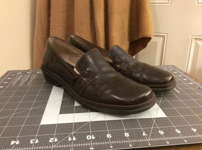 Женские мокасины Bass Gander 10 М коричневый кожаный каблук сделано в Бразилии - Изображение 1 из 4