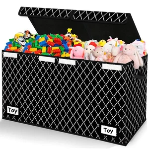 Große Spielzeugkiste Truhe Faltbar Spielzeug Aufbewahrung Organizer Box Behälter für Wohnzimmer - Bild 1 von 7
