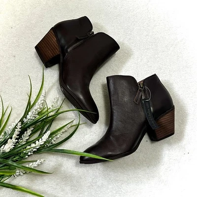 House of Harlow 1960 Nuevo con Etiquetas Rita Botines Cuero Marrón - Talla 9 Foto 1 de 4