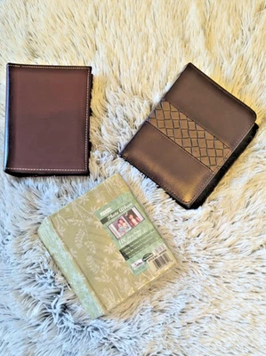 Pacote com 3 álbuns de fotos pequenos fotos 4x6 - 50 bolsos mini livro de fotos 4x6 couro... - Imagem 1 de 4