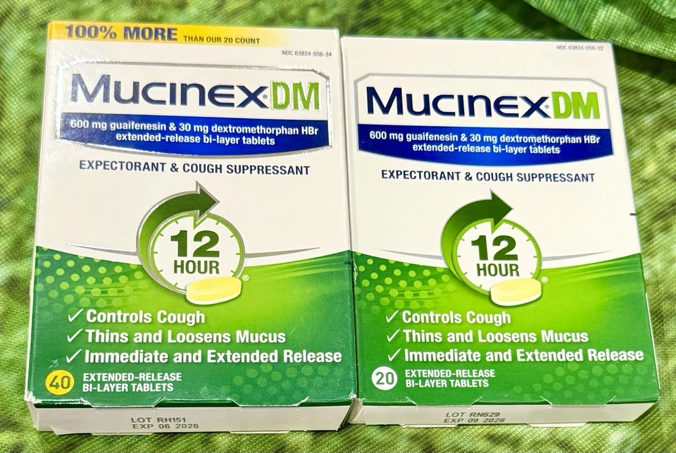  Mucinex DM Expectorant & Cough 12 Hour Relief 80 Tabs Ea Exp 10/2027