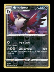 Honchkrow Reverse Holo Uncommon SWSH12: Silver Tempest 107/195 LP Pokemon LP - Bild 1 von 2
