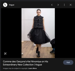 Vogue Runway Commes des Garcons Noir Kei Ninomiya 3p-s007 Women's Skirt Size S - Picture 1 of 11