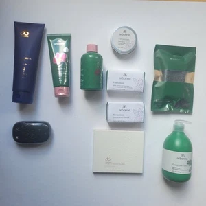 Arbonne Eyeshadow Men RE9 Charcoal Foot Orchid Soap Sponge Balm Makeup Lot Of 10 - Picture 1 of 11