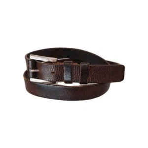 vintage ENGLAND made BANANA REPUBLIC Dark Brown leather belt Bread Buckle 38 - Picture 1 of 10