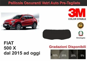 pellicola oscurante vetri Fiat 500 X dal 2015 ad oggi kit lunotto - Imagen 1 de 1