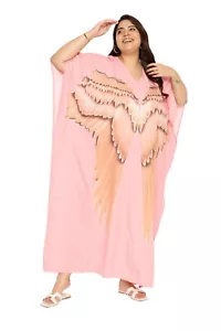 Women Kaftan V-Neck Long Maxi Plus Size Dress Mumu Hippie Beach Summer Sundress - Picture 1 of 8