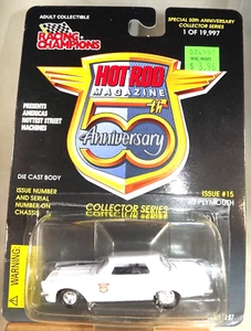 1997 Racing Champions Hot Rod Magazine 50th Anniversary #15 '63 PLYMOUTH White - Picture 1 of 6