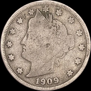 1909 5C Liberty Head "V" Nickel Uncertified Circulated - Picture 1 of 2