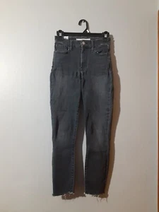 Frank & Eileen Women's Jeans Skinny Black Raw Hem Size 24 Elastic Waist - Picture 1 of 6