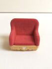 Sylvanian Families Vintage Spares Red Arm Chair From Country Living Room Set Vgc