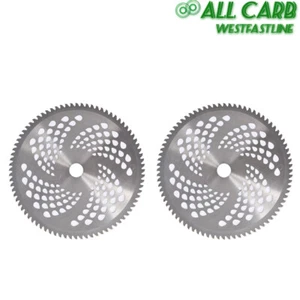 Paquete de 2 cuchillas de cepillo con punta de carburo de 10" x 80T - para cortador, recortador, herbicida EE. UU. - Imagen 1 de 12