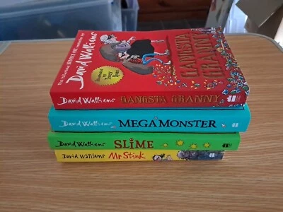 David Walliams Book Bundle 1 - 4 Books Mr Stink, Slime, Mega Monster, Gangsta Gr - image 1 of 3