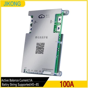 JIKONG Smart BMS 4-8S 100A 1A Active Balance LFP LTO Li-ion with BT 485 CAN HEAT - Picture 1 of 8