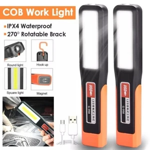 2X COB LED KFZ Arbeitsleuchte Akku Werkstattlampe Handlampe mit Magnet Stablampe - Bild 1 von 18