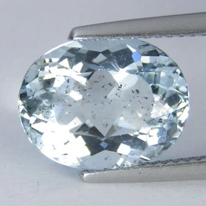 4.90Cts Natural Genuine Earth Mind Blue Unheated Aquamarine Oval Shape Loose Gem - Picture 1 of 4