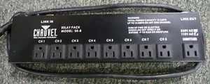 Paquete de relés Chauvet SR-8 8 canales 15 AMP componente de iluminación de escenario. - Imagen 1 de 6