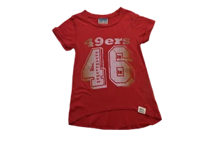Junk Food Youth Girls NFL San Francisco 49ers Football Shirt New XXS(4), XS(5) - Picture 1 of 7