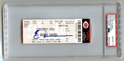 Elly De La Cruz Signed MLB Debut Original Game Ticket 6/6/2023 PSA 10 Auto Reds - Image 1 of 2
