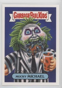 2018 Garbage Pail Kids Oh the Horror-ible '80s Horror Sticker Mucky Michael 2rz