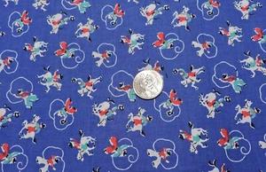 100% Cotton Fabric Cowboys With Their Lassos and Their Horses - By the Yard - Picture 1 of 3