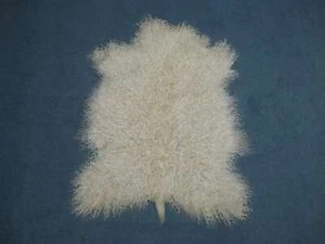 Angora Goatskin Hide Pelt: #1 (66-A1XXL-WH-G502) L18 - Picture 1 of 2
