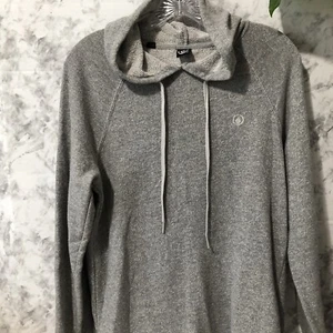 Volcom Lightweight Pullover Hoodie Womens Size Small Grey Logo - Picture 1 of 13