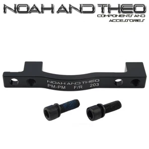 Ultralight Disc Brake Adapter Rear 203mm POST PM Frame to PM Brake Caliper BLACK - Picture 1 of 3