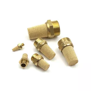 Conector silenciador de escape neumático NPT de 1/4" conector silenciador de latón 5 piezas - Imagen 1 de 7