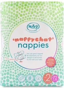 Mum & You Nappychat Nappies Eco-Diapers, UK Made, Size 2, 7-13 Lbs, 72 Count - Picture 1 of 5